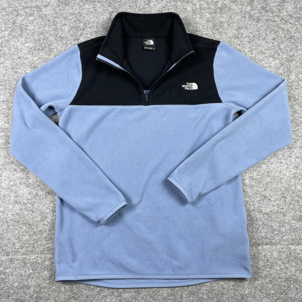 The North Face Sweater Womens M Blue TKA Glacier 1/4 Zip Fleece Outdoor Pullover